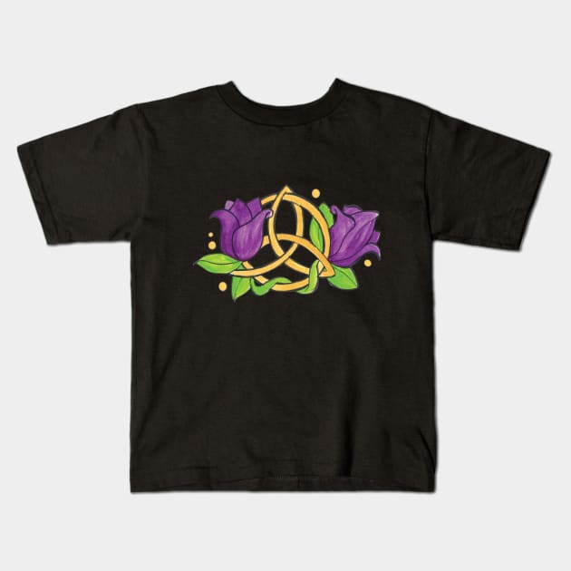 Triquetra Kids T-Shirt by CréaTiff